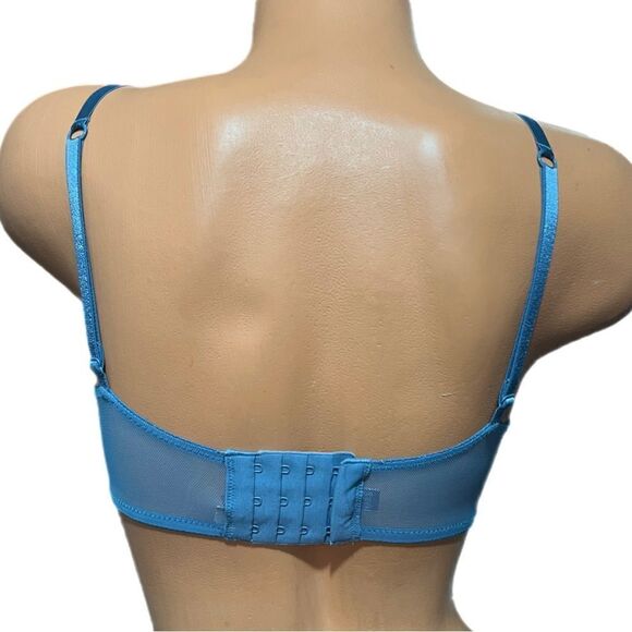 Victorias Secret Very Sexy Rhinestone Detail Lined Balconet Metallic lace bra - Picture 10 of 10